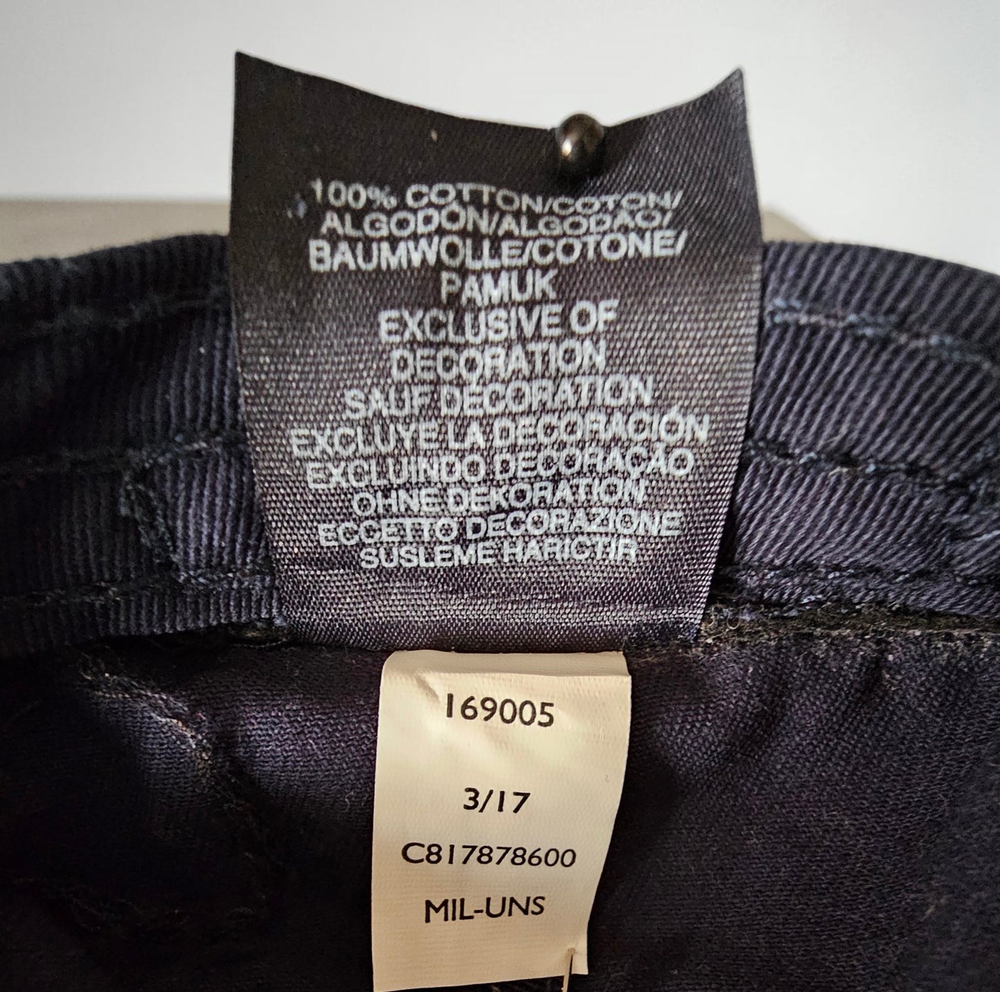 Tommy Hilfiger Vintage Dad Cap – Dunkelblau mit Leder-Strapback – 100% Baumwolle – One Size