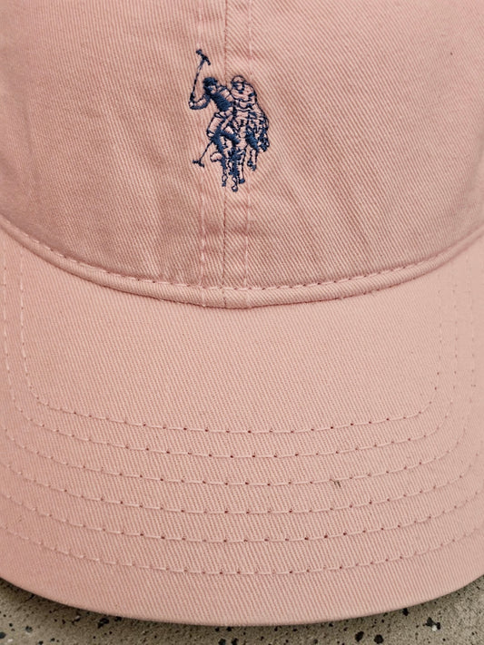 🧢 U.S. Polo Assn. Vintage Cap – Classic Pastel Pink
