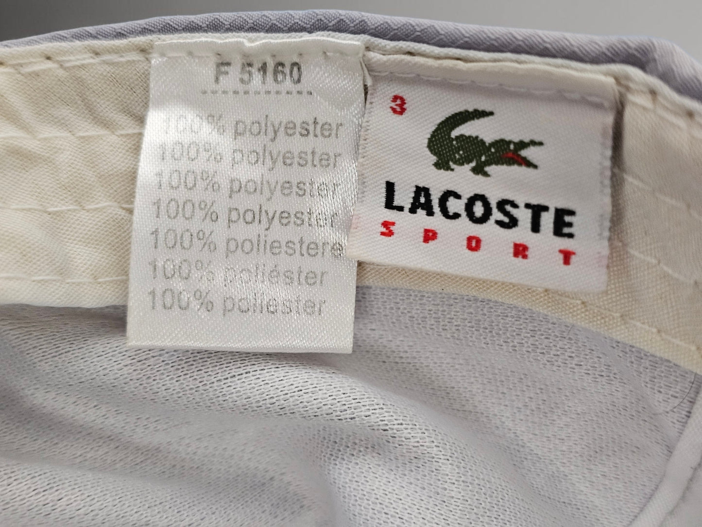 Lacoste Sport Vintage 5-Panel Cap – Hellgrau Ripstop 🐊 S