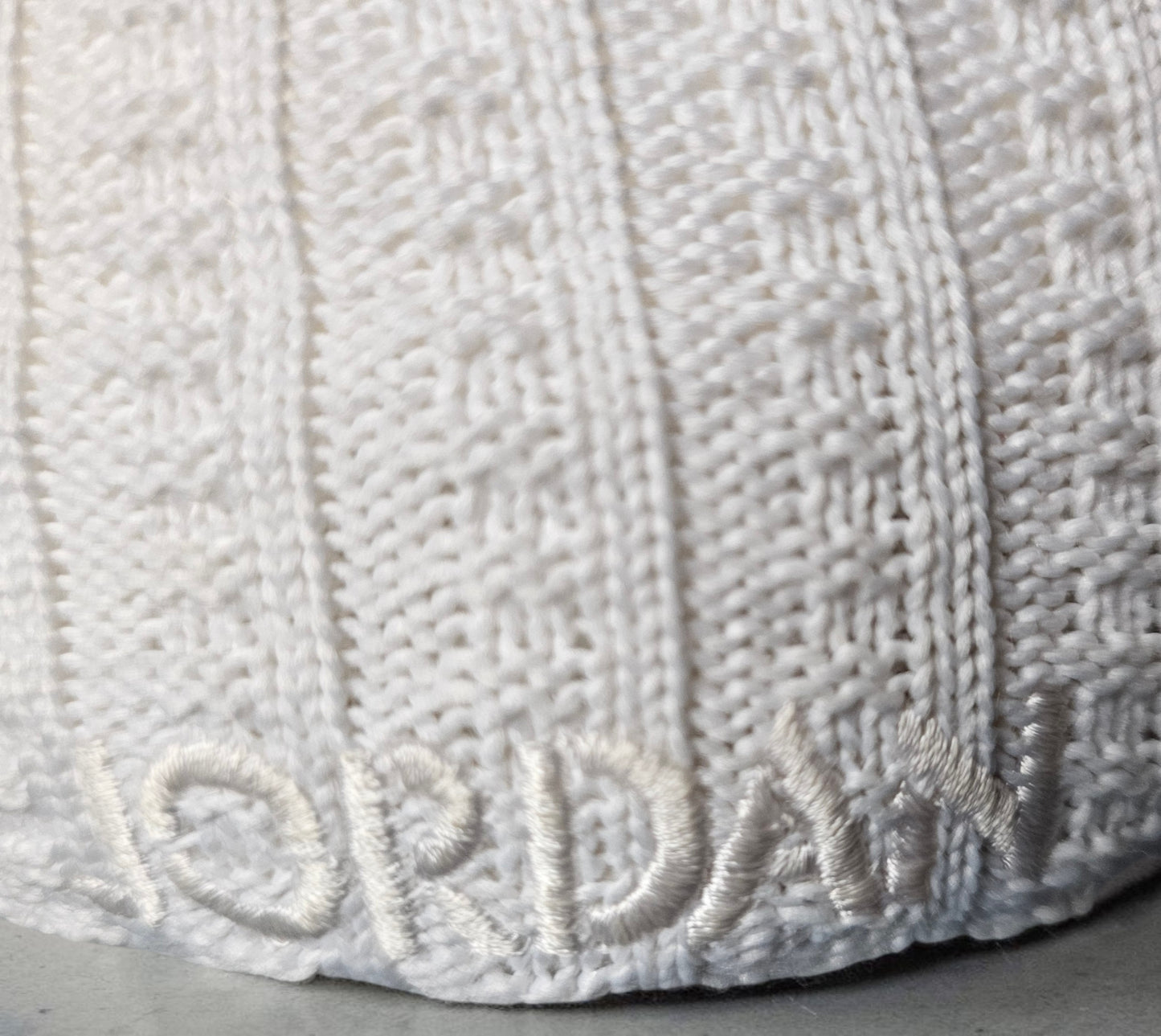 Vintage Jordan Jumpman Knit Cap – Creme/Off-White – Strick-Optik – Gr. M/L