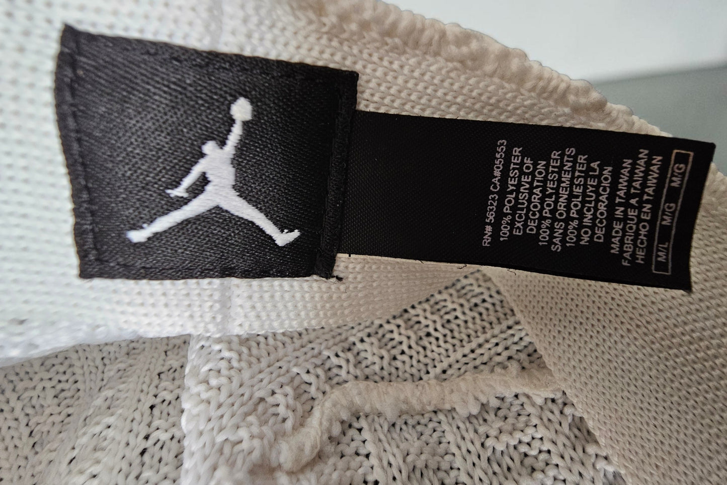 Vintage Jordan Jumpman Knit Cap – Creme/Off-White – Strick-Optik – Gr. M/L
