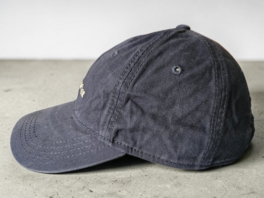 Tommy Hilfiger Vintage Dad Cap – Dunkelblau mit Leder-Strapback – 100% Baumwolle – One Size