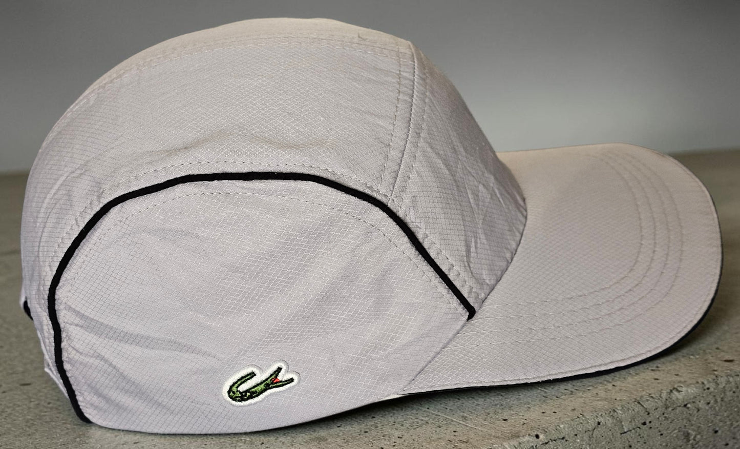 Lacoste Sport Vintage 5-Panel Cap – Hellgrau Ripstop 🐊 S